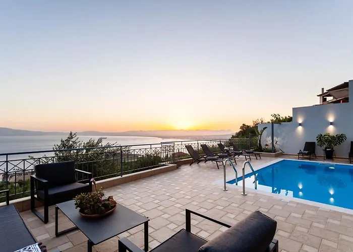 Aigli Luxury - Seaview Panoramic Retreat Villa Vérga Kalamátasz